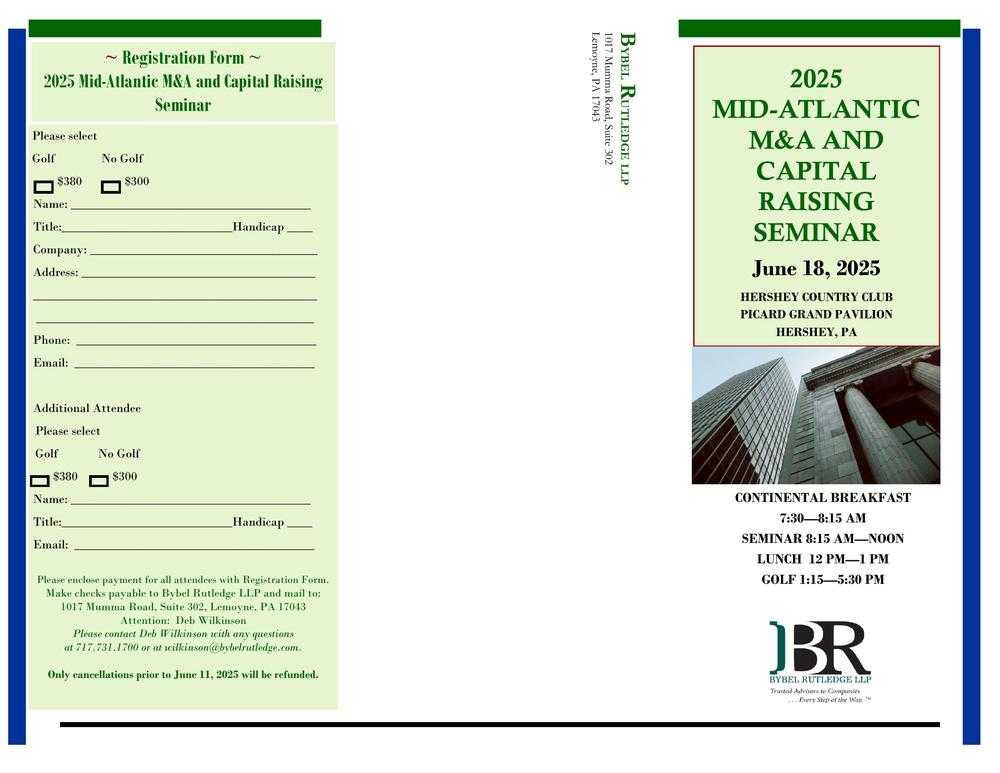 2025 M & A and Capital Raising Brochure